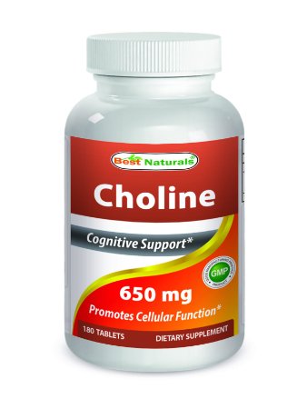 Best Naturals Choline 650 mg 180 Tablets