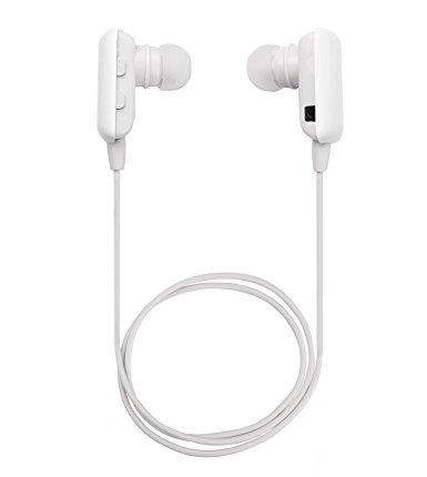 BLUETTEK Mini Lightweight Wireless Stereo in-the-ear A2DP Sports/running & Gym/Exercise Handsfree Bluetooth Earbuds Headphones Headsets Earphones W/microphone for Iphone 5s 5c 4s 4, Ipad 2 3 4 New Ipad, Ipod, Android, Samsung Galaxy, Smart Phones Bluetooth Enabled Devices (White)