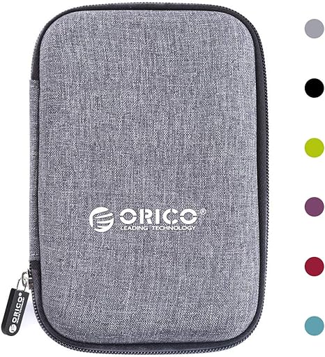 ORICO Hard Drive Case 2.5inch External Drive Storage Carring Bag for WD My Passport Element, Seagate, Toshiba, Samsung T5 2.5" HDD (PHD-25)