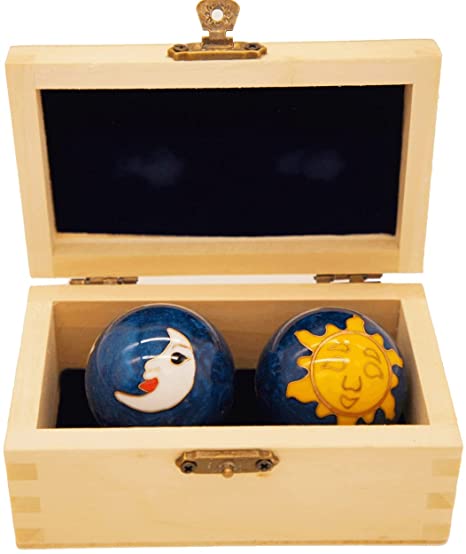 Chiming Harmony Exercise Massage Therapy Balls (Sun & Moon)