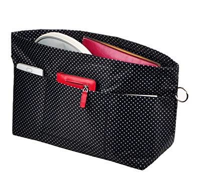 Vercord Handbag Purse Tote Pocketbook Organizer Insert Zipper Clousure 11 Pockets