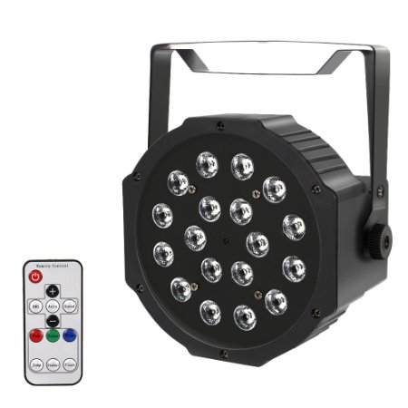 Laluce 18LED Par Lights for Stage Lighting with RGB Magic Effect by Remote Control and DMX512
