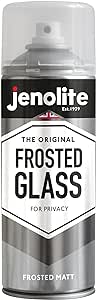JENOLITE Frosted Glass Spray Paint | OPAQUE MATT FINISH | Frosted Window Spray For Added Privacy | Semi-Transparent Spray For Windows & Doors | Glass Frosting Spray | 13.5fl oz (400ml)