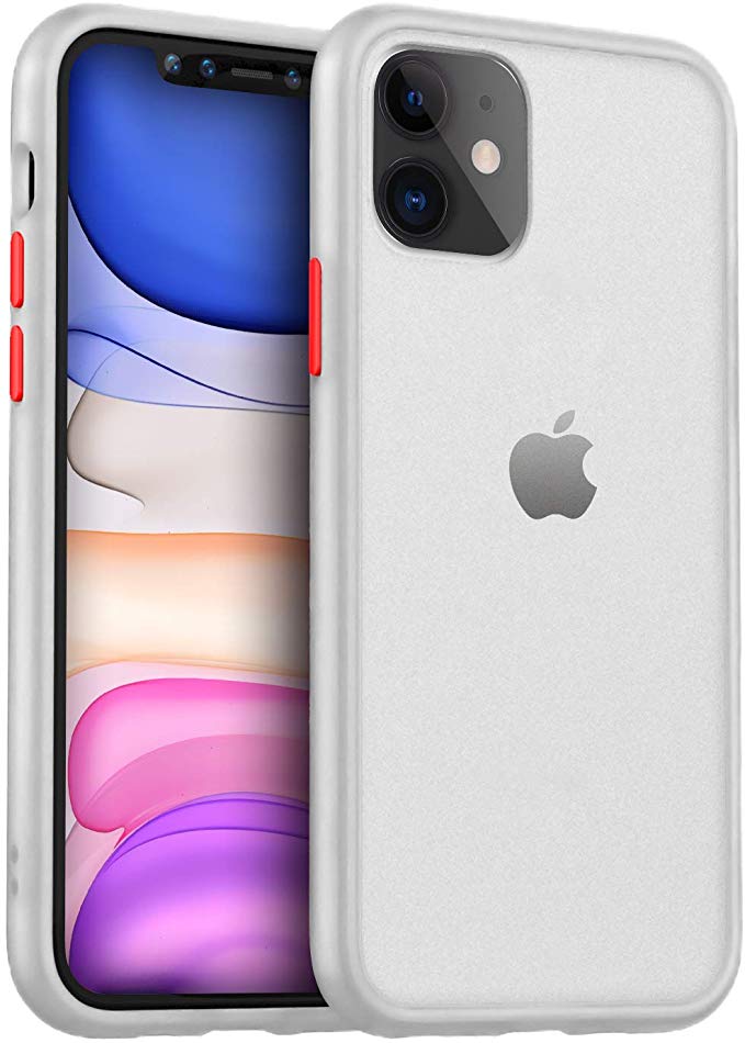 MKOAWA Slim Fit for iPhone 11 Case, Translucent Matte Case with Soft Edges Shockproof Protective Cover for Apple iPhone 11 Case 6.1 Inch (2019) - White