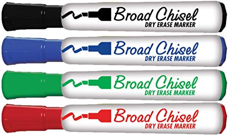 Board Dudes SRX Dry Erase Markers Broad Tip 4-Pack Assorted Colors (CXY30)