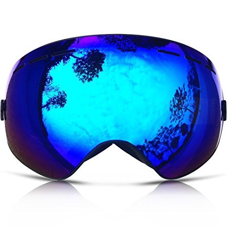 Zionor Snowmobile Snowboard Skate Ski Goggles with Detachable Lens