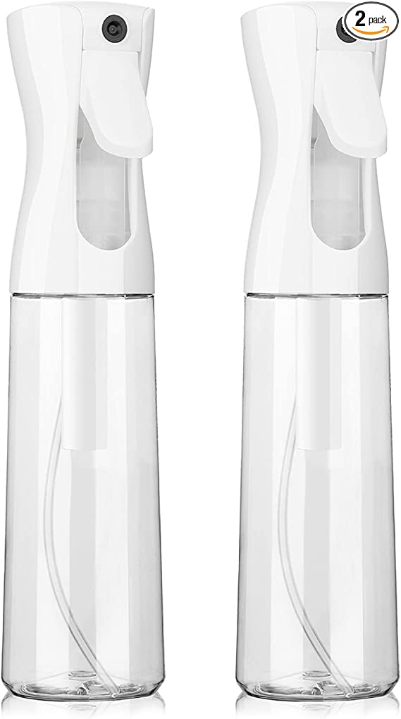 2 Packs Hair Spray Bottle 6.7 ounce/200ml Empty Continuous Water Oil Sprayer Bottle Ultra Fine Mister Sprayer Propellant Free for Cooking, Cleaning, Hairstyling, Skin Care & Plant Spraying (Clear)