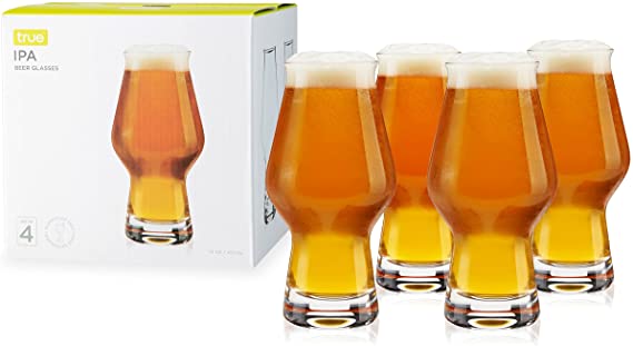 True IPA, Set of 4 Beer Glasses, 16oz