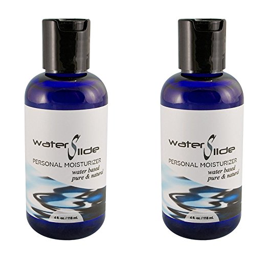 Water Slide Personal Lubricant / Moisturizer by Earthly Body 4oz - Pack of 2