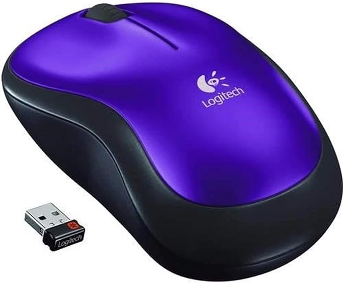 Logitech Wireless Mouse M185, Optical, Wireless, Vivid Violet, M185 910-003807