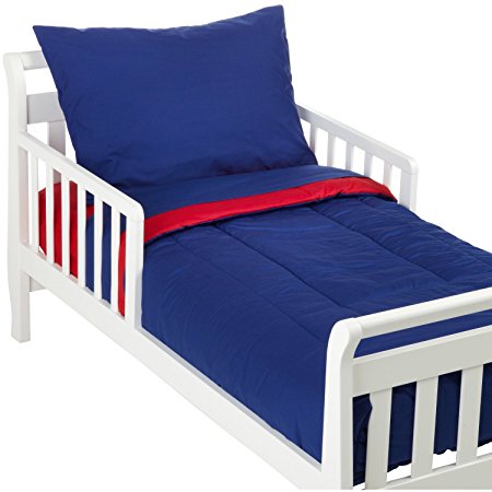 TL Care 100% Cotton Percale Toddler Bed Set, Royal