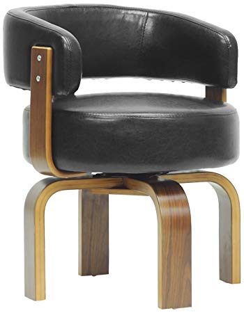 Baxton Studio Fortson Modern Accent Chair, Walnut/Black