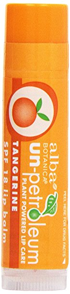 Alba Un-Petroleum Lip Balm with SPF 18 Tangerine -- 0.15 oz