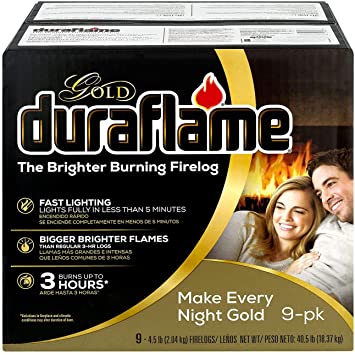 Duraflame Gold 4.5lb 3-hr Firelog (9-Pack) - Packaging May Vary