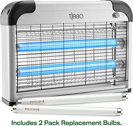 Tiabo Electronic Bug Zapper Indoor Insect Killer - 20W Mosquito, Fly, Moth, Gnat, Wasp or Any Pest Killer Electric Zapper UV Bulbs - for Residential & Commercial use