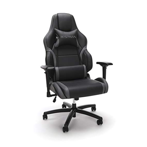 RESPAWN 400 Big and Tall Racing Style Gaming Chair, in Gray (RSP-400-GRY)