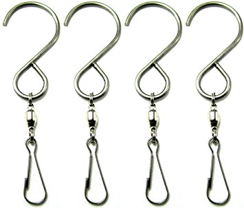 Smooth Spinning Swivel Clip Hanging S Hooks Wind Spinner Rotate Spiral Tail Crystal Twister Display Hanger (4)