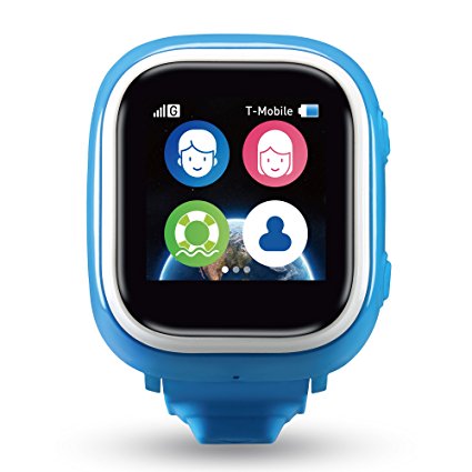 NEW VERSION TickTalk 1.0S Touch Screen Kids Wearable tracker wrist Phone w/ GPS locator, Controlled by Apple and Android phone APP Including FREE Sim Card and Preloaded with $5 (blue)