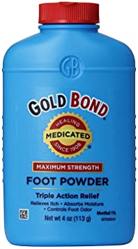 Gold Bond Foot Powder Maximum Strength Medicated 4 Ounce (118ml) (2 Pack)