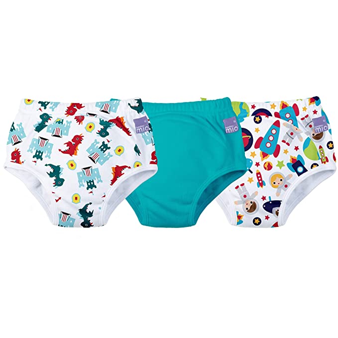 Bambino Mio 3 Piece Potty Training Pants, Mixed Boy Teal, 18-24 Months