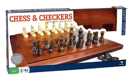 Cardinal Wood Chess Cabinet with Checkers