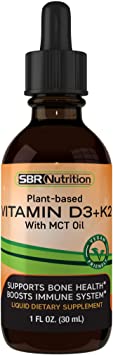 MAX Absorption Plant-Based Vitamin D3   K2 (MK-7) Liquid Drops with MCT Oil, Peppermint Flavor, Helps Support Strong Bones and Healthy Heart