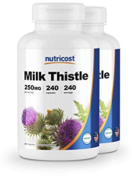 Nutricost Milk Thistle 250mg; 240 Capsules (2 Bottles)