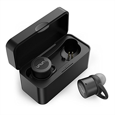 Wireless Earbuds VAVA True Mini Bluetooth 4.1 Headphones with Charging Case and Microphone, In-Ear Earphones with Secure Ear Hooks for iPhone & Android MOOV 26