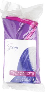 Goody Styling Essentials Shower Cap, 3 Count