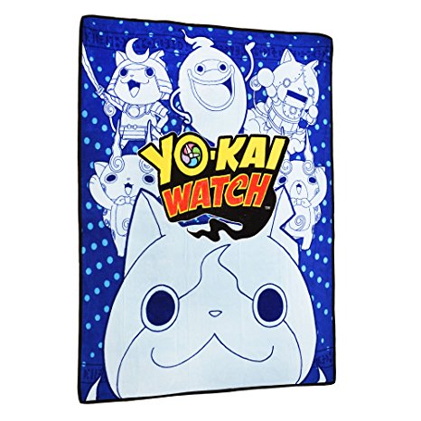 Yo-Kai Watch Multi-Character Print Micro Raschel Throw - 50" x 60"