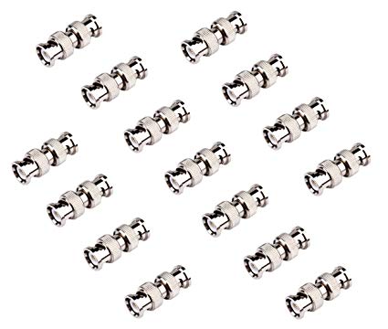 BeElion 15-Pack BNC Male to Male Coaxial Coupler Straight Adaptor Connector M/M
