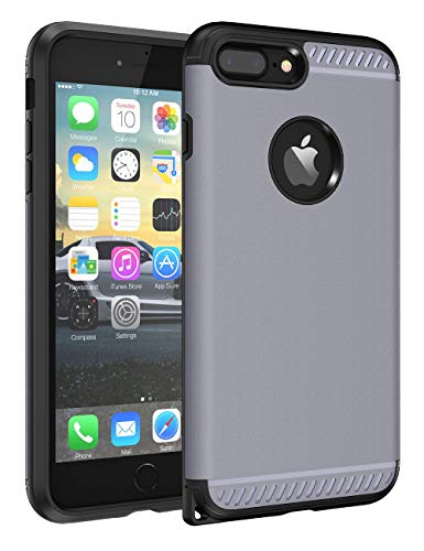 iPhone 7 Plus Case, CHTech iPhone 8 Plus Case Double Layer Shockproof Heavy Duty Protection Armor Case for Apple 5.5'' iPhone 7 Plus / iPhone 8 Plus [Gray]