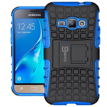 Galaxy Express 3 Case, CoverON® [Atomic Series] Hybrid Armor Cover Tough Protective Hard Kickstand Phone Case for Samsung Galaxy Express 3 - Blue / Black