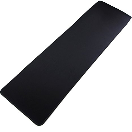 FreeBiz Big Gaming Mouse Pad, Stitched Edges, Waterproof, Ultra Thick 5mm, Silky Smooth (30.8x12x0.2 Inches, Black)