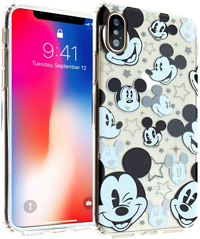 iPhone XR Case Mickey Mouse Faces,DURARMOR FlexArmor Rubber Flexible Bumper Shockproof Ultra Slim TPU Case Drop Protection Cover for iPhone XR- Mickey Mouses Face