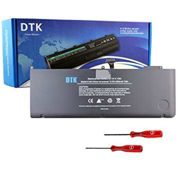 Dtk® New High Performance Laptop Battery Replacement for Apple A1382 A1286 (Only for Core I7 Early 2011 Late 2011 Mid 2012) Unibody Macbook Pro 15" I7, Also Fit 661-5476 661-5211 with Two Free Screwdrivers [Li-polymer 6-cell 10.95v 6800mah 74wh]