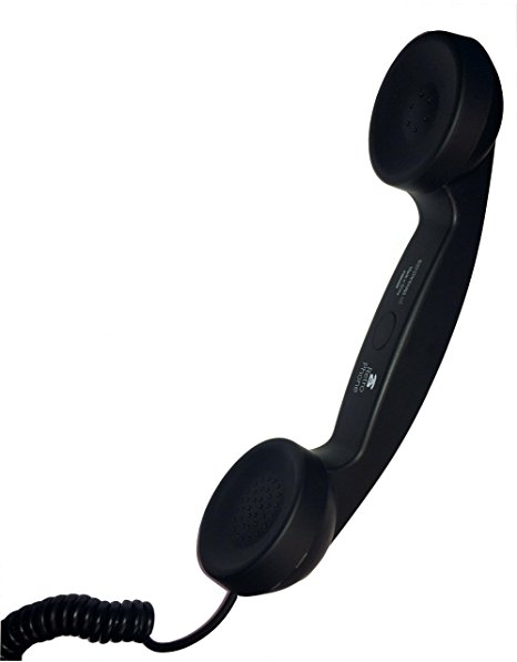 Innovage Retro Phone Handset, Black, 3.5mm