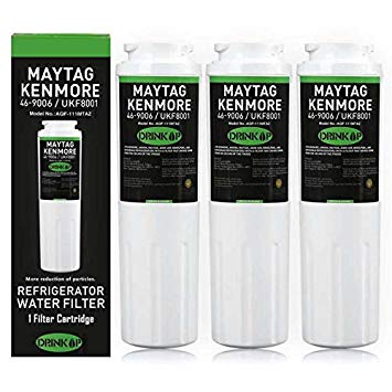 UKF8001 Water Filter Compatible Maytag UKF8001 UKF8001AXX UKF8001P, PUR Jenn-Air UKF8001, EDR4RXD1, Whirlpool 4396395, EveryDrop Filter 4, Puriclean II, 469006 (Pack of 3)