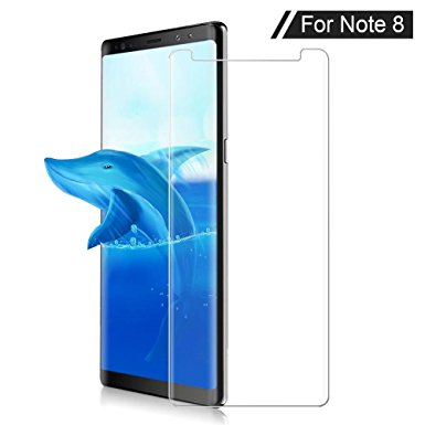 Galaxy Note 8 Screen Protector,ONSON [1 Pack] 3D-Curved Tempered Screen Protector for Samsung Galaxy Note 8, 9H Hardness, Bubble Free, Anti-Fingerprint HD Screen Protector Film