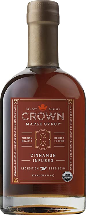 Crown Maple Organic Maple Syrup, Cinnamon Infused, 12.7 Fluid Ounce