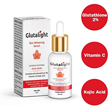 Glutalight Skin Lightening Brightening Serum Glutathione Vitamin C Kojic Acid 30ml