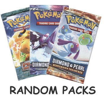 Pokemon Random Booster Cards, Pack of 3