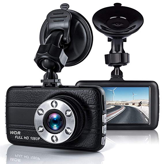 Dash Cam, Full HD 1080P Dash Cam Car Blackbox Car DVR Dashboard Camera Vehicle Camera Front G-Sensor Motion Detection Loop Video Recorder Night Vision - Black03