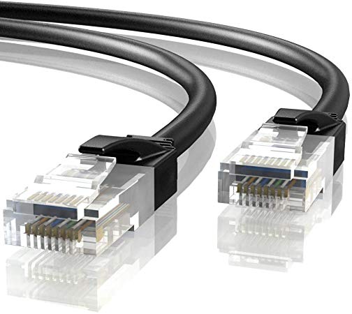 Mr. Tronic 5m Ethernet Network Patch Cable | CAT6, AWG24, CCA, UTP, RJ45 (5 Meters, Black)