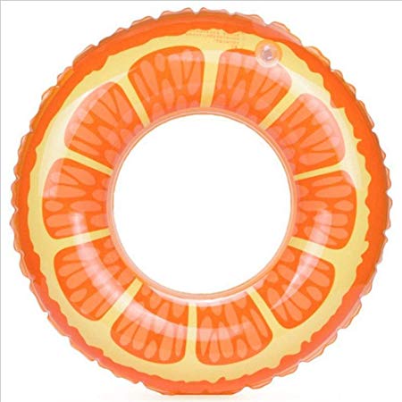 Jacson 5 Fruit Pool Floating Orange Swimming Tube Ring Swimming Pool Float Swimming Ring Adult and Children Inflatable Swimming Ring Summer Vacation Party Vacation Beach Water Toys