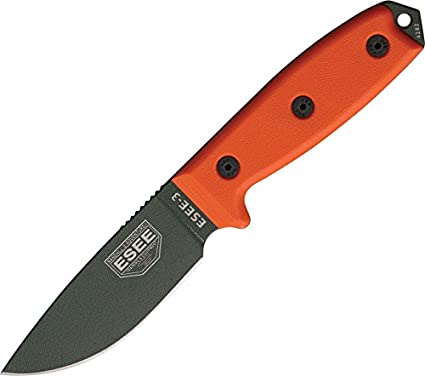 ESEE Knives 3P Fixed Blade Knife with Molded Polymer Sheath