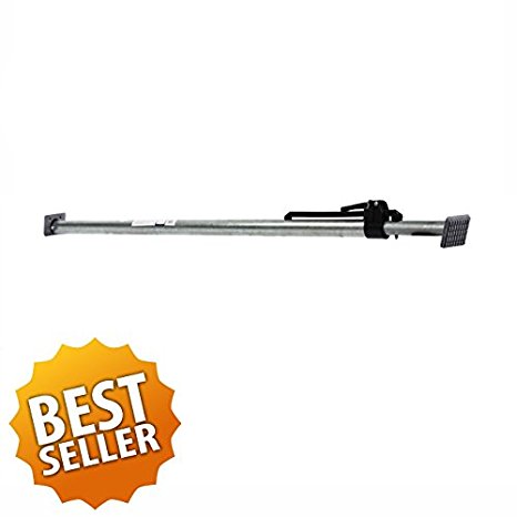 Round Tube Adjustable Load Bar / Cargo Bar with 2''X4'' Pads - Extends from 89.75" to 104.5" - Great for Interior Van Trailers and Semi Trailers
