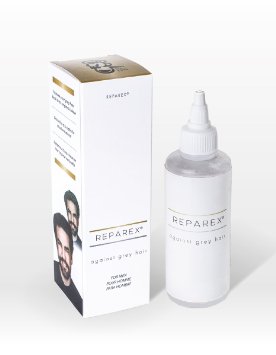 Gray Hair Treatment Formula for Men - Natural Hair Color Restoration and Hair Repair by Reparex for Men. Get Rid of Gray Hair - Better than Hair Dye. Anti-Gray Hair Solution, Safe, Easy to Use & Apply.