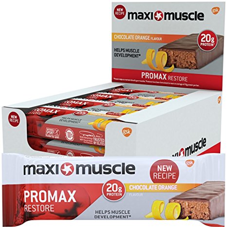 Maximuscle Promax High Protein Bar, 60 g - Chocolate Orange, Pack of 12