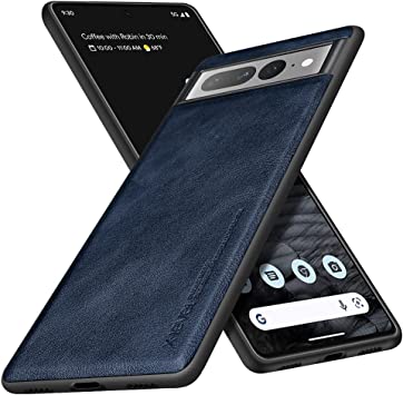 X-level Google Pixel 7 Pro Case 5G Ultra-Thin Slim Premium PU Leather Elegant Soft TPU Bumper Shockproof Protective Cases Phone Cover for Google Pixel 7 Pro 2022(Blue)